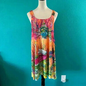 NWT Leoma Love Groove Bealls Dress Multicolor Tropical Size L